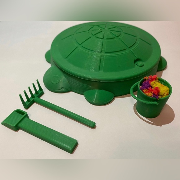 Sensory Turtle Sandbox | Nostalgic Desk Toy | Kinetic Sand - Picture 3 of 3